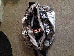 Min träningsväska just nu.